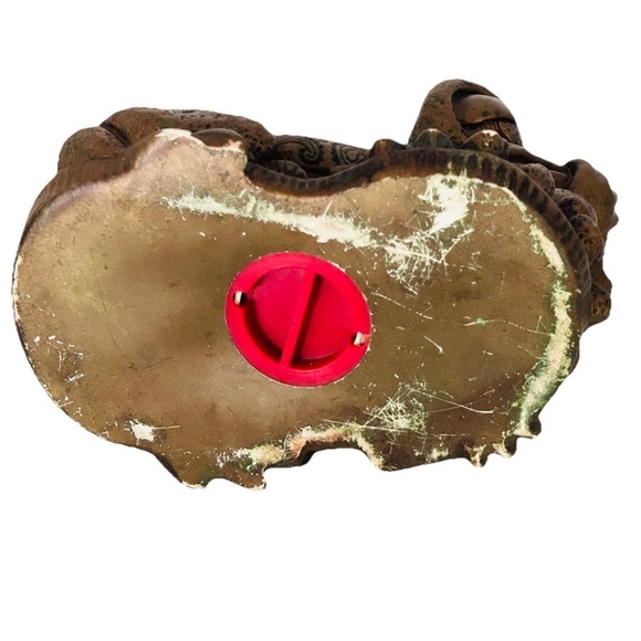 Vintage 1968 Universal Statuary Corp Frog Piggy Bank Bronze Paisley - Picture 9 of 9